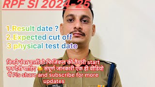 RPF SI 2024 expected cut off , result date and physical date #rpfresult #capfresult #sarkariresult