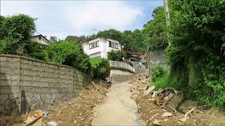 宇和部の土砂崩れの状況　平成30年7月11日