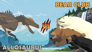 Allosaurus vs Bear Club | Dinosaur vs Animal [S1] | Dino Animation