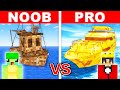 NOOB vs PRO: YACHT House Build Challenge in Minecraft