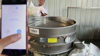 flour sifter, sanitary vibratory sifter, sieving capacity test