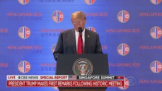 CBS News Special Report: President Trump Speaks After Kim Summit