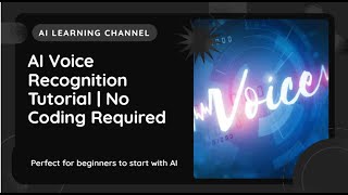 Teachable Machine Voice Recognition Tutorial | No Coding AI Tool for Beginners