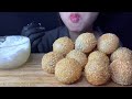 asmr ごま団子 を 食べるeating sounds