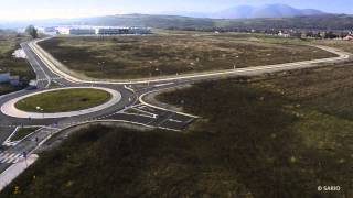 Industrial park Trencin, Slovakia (air view)