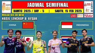 Jadwal Semifinal Badminton Asia 2025 Hari Ini ~ INDONESIA vs THAILAND ~ CHINA vs JEPANG