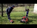 professional baby lawnmower husqvarna lc 356 v real model mower toy for kids