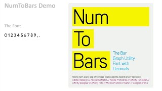 NumToBars OpenType font demonstration and tutorial