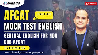 AFCAT 2025 Mock Test 6|| AFCAT English Mock Test|| AFCAT English Most Important Questions Series 6||