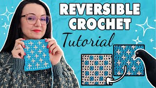 INTERLOCKING CROCHET WORKED FLAT ✨ Reversible crochet stitch tutorial | Tic Tac Toe Stitch