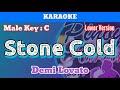 Stone Cold by Demi Lovato (Karaoke : Male Key : Lower Version : C)