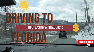 Driving to Florida on I75 - Traffic and Costs / From Canada