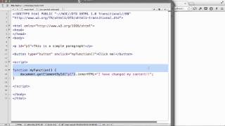 JavaScript - 25. Changing HTML content and attribute