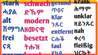 ቛንቛ  ጀርመን  ተጻረቲ  ቅጽላት Oposit Adjektive/ 🇩🇪Deutsch  Sprache  lernen/  1. Gegenteile von Adjektive.