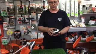 רמי שטילמן מדגים הטענת חוט חרמש בקסטה How to feed\u0026 replace line for STIHL Trimmer Head AutoCut 26-2C