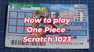 How to play One Piece Scratch 1023 Japanese Lottery Jackpot 5 Million Yen! #japan #takarakuji