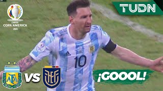 ¡ULTRA GOLAZO! Messi de tiro libre | Argentina 3-0 Ecuador | Copa América 2021 | 4tos final | TUDN