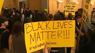 Protests in Sacramento over police shooting death of unarmed black man