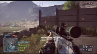 [BF4 PS3] Standing 446m Headshot (First shot) // Lancan Dam