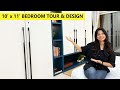 10' x 11'  Bedroom Tour | Bedroom Wardrobe Design | Platform bed | Interior Design | Thane 2bhk EP2