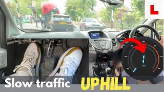 How to drive in SLOW moving TRAFFIC in a MANUAL car | Driving instructor talkthrough UK