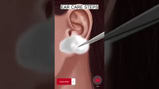 EAR CARE STEPS SHORT| ASMR  2D Animation #asmr #asmranimation #shorts