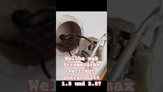 #davutunterwegs-#shortsvideo#Welche max Strom verträgt Querschnitt 1.5 und 2.5?#Beschreibung lesen