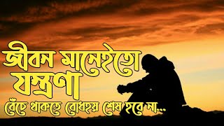 জীবন মানেইতো যন্ত্রনা বেঁচে থাকতে বোধ হয় শেষ হবে না...