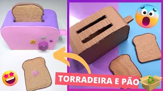 Como Fazer Torradeira e Pão de brinquedo com Papelão, Reciclando e brincando @Juhlilas