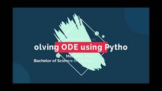 PT#4 Solving ODE using Python