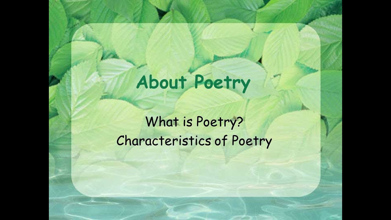 What Is Poetry - YouTube