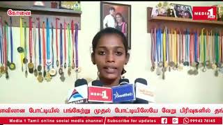 தேசிய அளவிலான ரோலர் ஸ்கேட்டிங் போட்டியில் கோவை சேர்ந்த மாணவி பதக்கங்களை குவித்தார்..