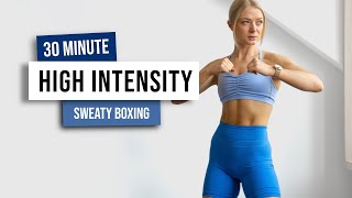 30 MIN HIGH INTENSITY BOXING BURN CARDIO Workout -  No Equipment, No Repeat HIIT Home Workout