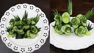 Art in Cucumber Show | Vegetable Carving Garnish | Cucumber Rose | Cucumber Flower