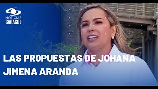 Johana Jimena Aranda, candidata a la Alcaldía de Ibagué, en la Plaza Caracol