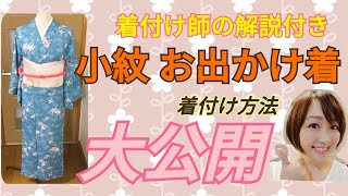 【着付け大公開】小紋 お出かけ着 🌸解説付き🌸【着付け師】