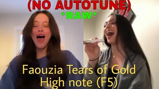 Faouzia Live Belting Tears of Gold F5 on Tiktok without 'Autotune' (RAW VOCAL)
