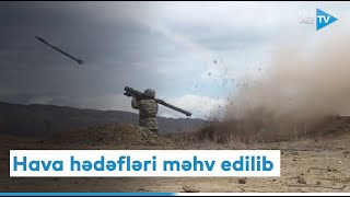 Şərti düşmənin hava hədəfləri zenit-raket kompleksləri vasitəsilə məhv edilib