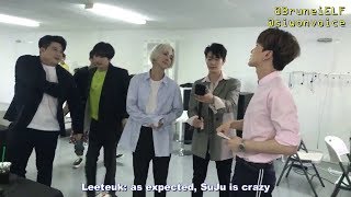 [ENGSUB] 180406 SMTOWN in Dubai !t Live – Super Junior waiting room