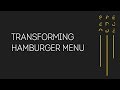 Transforming Hamburger Menu || Transforming Hamburger Icons Tutorial