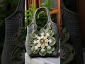 charcoal gray woolen crochet bag knitted bag crochet handknotted crochetbag