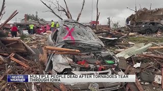 Multiple deaths confirmed from a tornado in Iowa, state patrol says