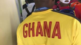 Arrivée des Black Stars du Ghana au stade CAN 2017 au Gabon