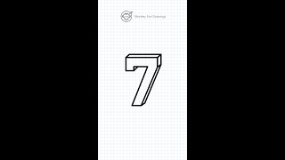 very easy how to draw 3D number 7 3D number 7 drawing easy for beginners and step by step