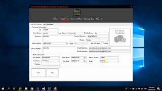 Flat Modern Design Employees Record System in VB.NET with Full Sourcecode | Free to Download