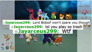 ULTRA SALTY BIDOOF LOVER GETS DESTROYED ON pokemon showdown !!!!