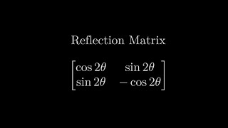 Deriving the Reflection Matrix