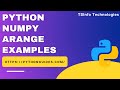 How to get a NumPy array by using np.arange() function | Python NumPy arange