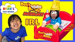 DON'T WAKE MOMMY IRL CHALLENGE Family Fun Games for Kids Egg Surprise Warheads Extreme Sour Candy