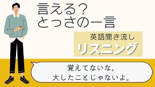 前半：言える？とっさのひとこと【リスニング】 使える英会話フレーズ 初級　聞き流し英語